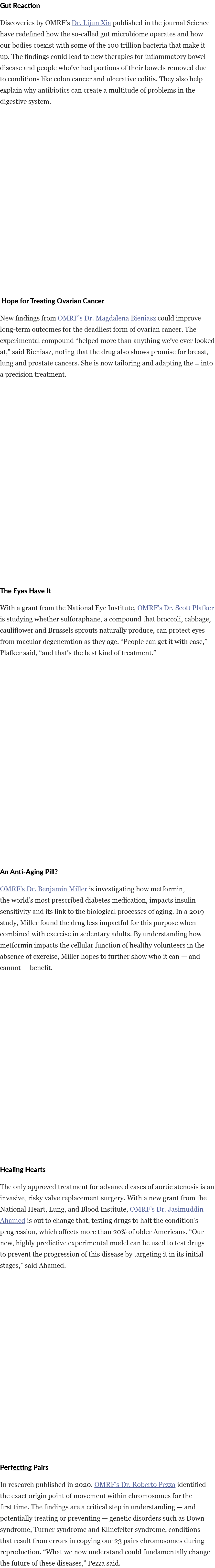 Gut Reaction Discoveries by OMRF s Dr  Lijun Xia published in the journal Science have redefined how the so-called gu   