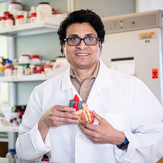 Oklahoma Medical Research Foundation scientist Jasim Ahamed, Ph D 